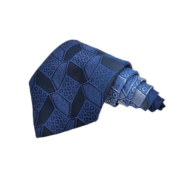 Men's Formal Business Tie, Blue and Grey - Picture 1 of 4